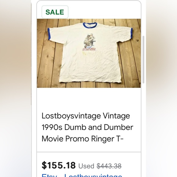 Vintage 1990s Dumb And Dumber Movie Promo Ringer T- - Picture 8 of 8